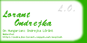 lorant ondrejka business card